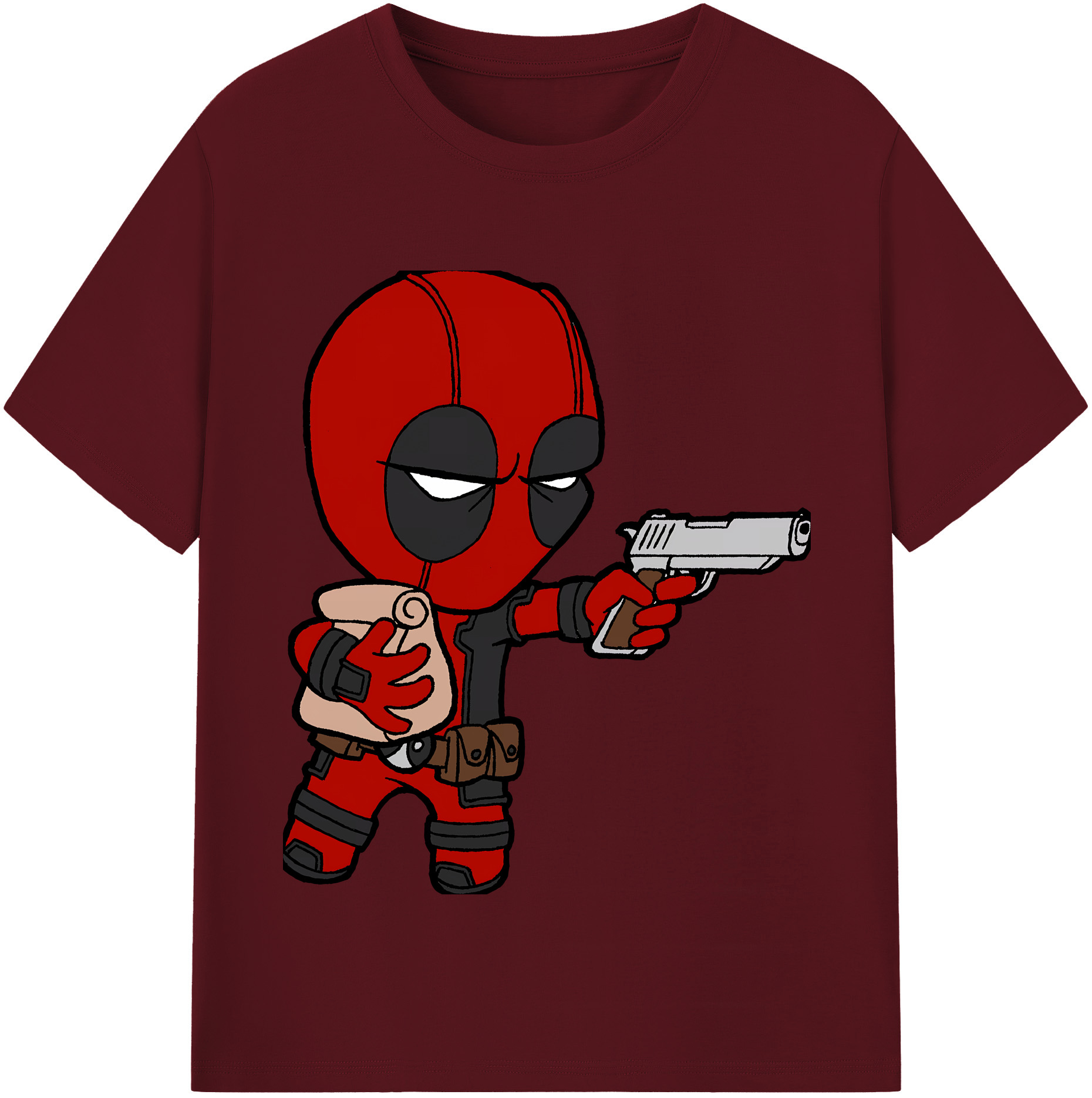 （画像用） Deadpool デッドプール 綿100％半袖Tシャツ（フロントプリント）